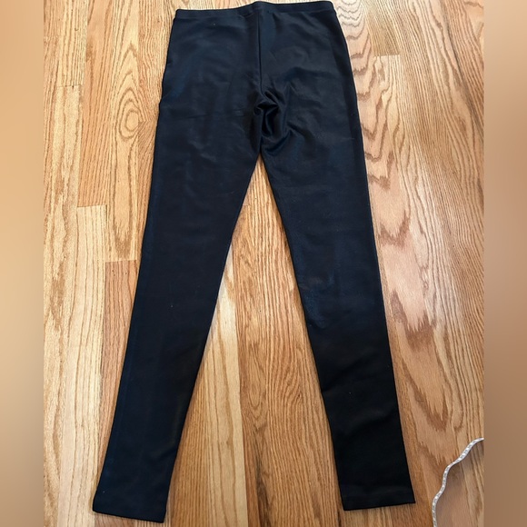 Nordstrom Trouvé Black Leggings with Faux Leather Trim size Small - Picture 2 of 7